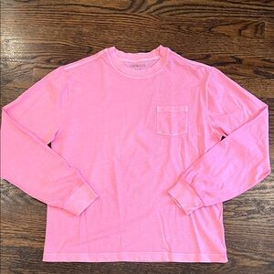 Crewcuts Vibrant Pink Long Sleeve Tee for Kids NWOT